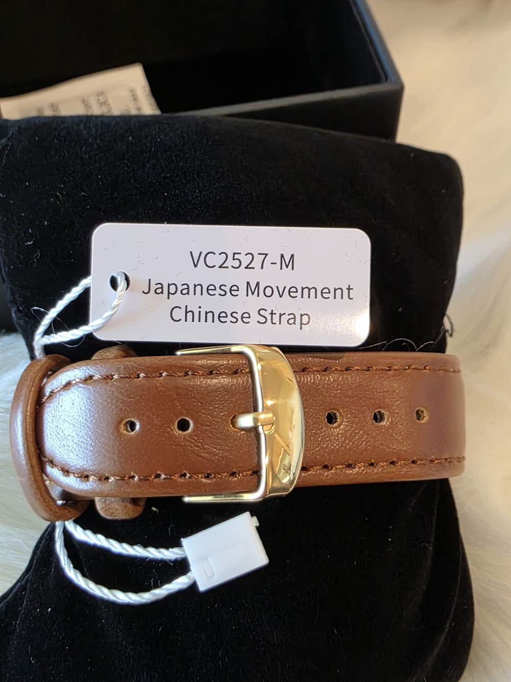 Vince Camuto Men's Gold-Tone Watch with Brown Strap - Picture 5 of 7